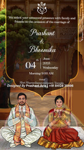 SI-003 | Immerse Yourself in Tradition: South Indian Wedding Invitation